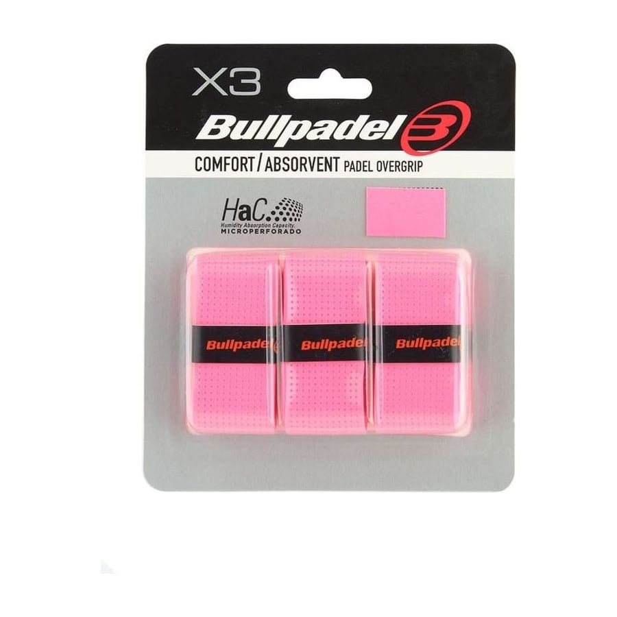 Overgrips — 3 stuks Bullpadel 3 Overgrips Comfort Perforados roze