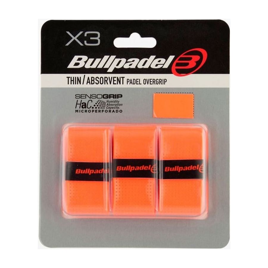 Overgrips — 3 stuks Bullpadel 3 Overgrips Perforados oranje
