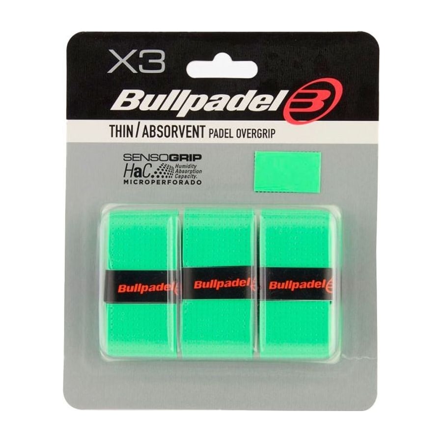 Overgrips — 3 stuks Bullpadel 3 Overgrips Perforados groen
