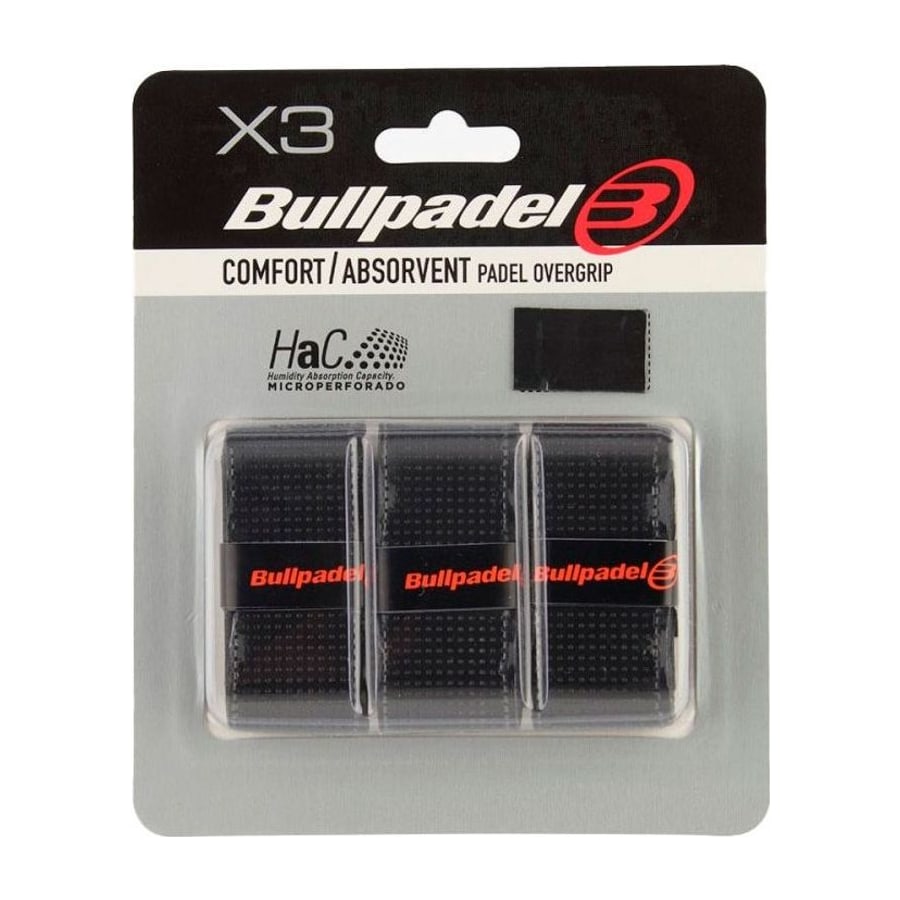 Overgrips — 3 stuks Bullpadel 3 Overgrips Perforado zwart