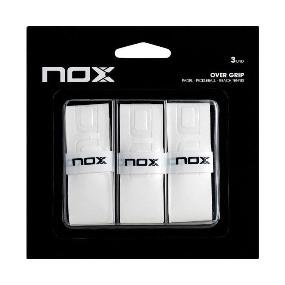 Nox overgrips wit glad — 3 stuks